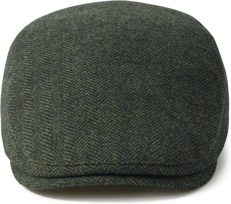 FEINION Men Wool Blend Flat Cap Tweed Newsboy Ivy Hat - Image 3